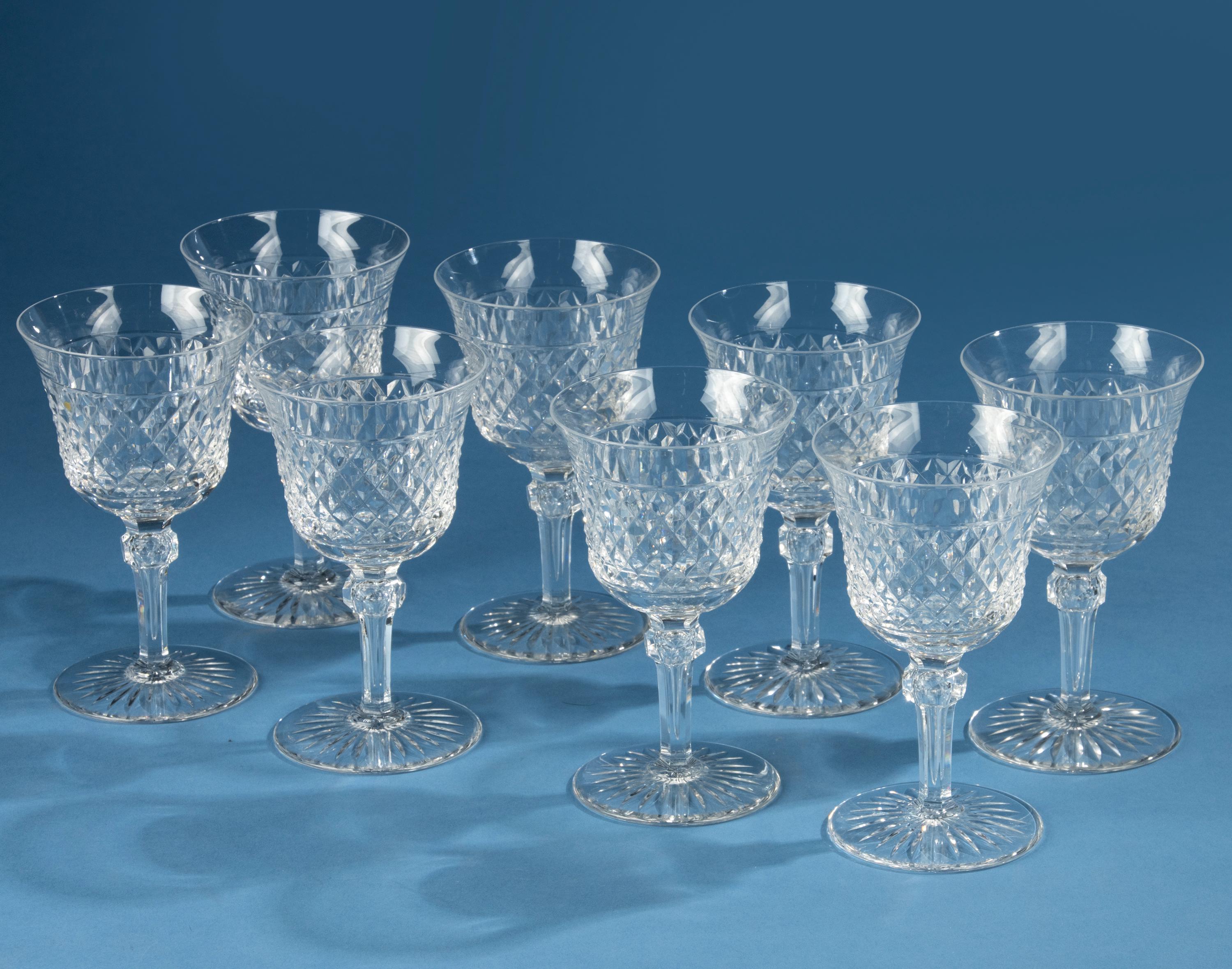 Set of 8 Wine Glasses - Val Saint Lambert - Model Duc - Etsy