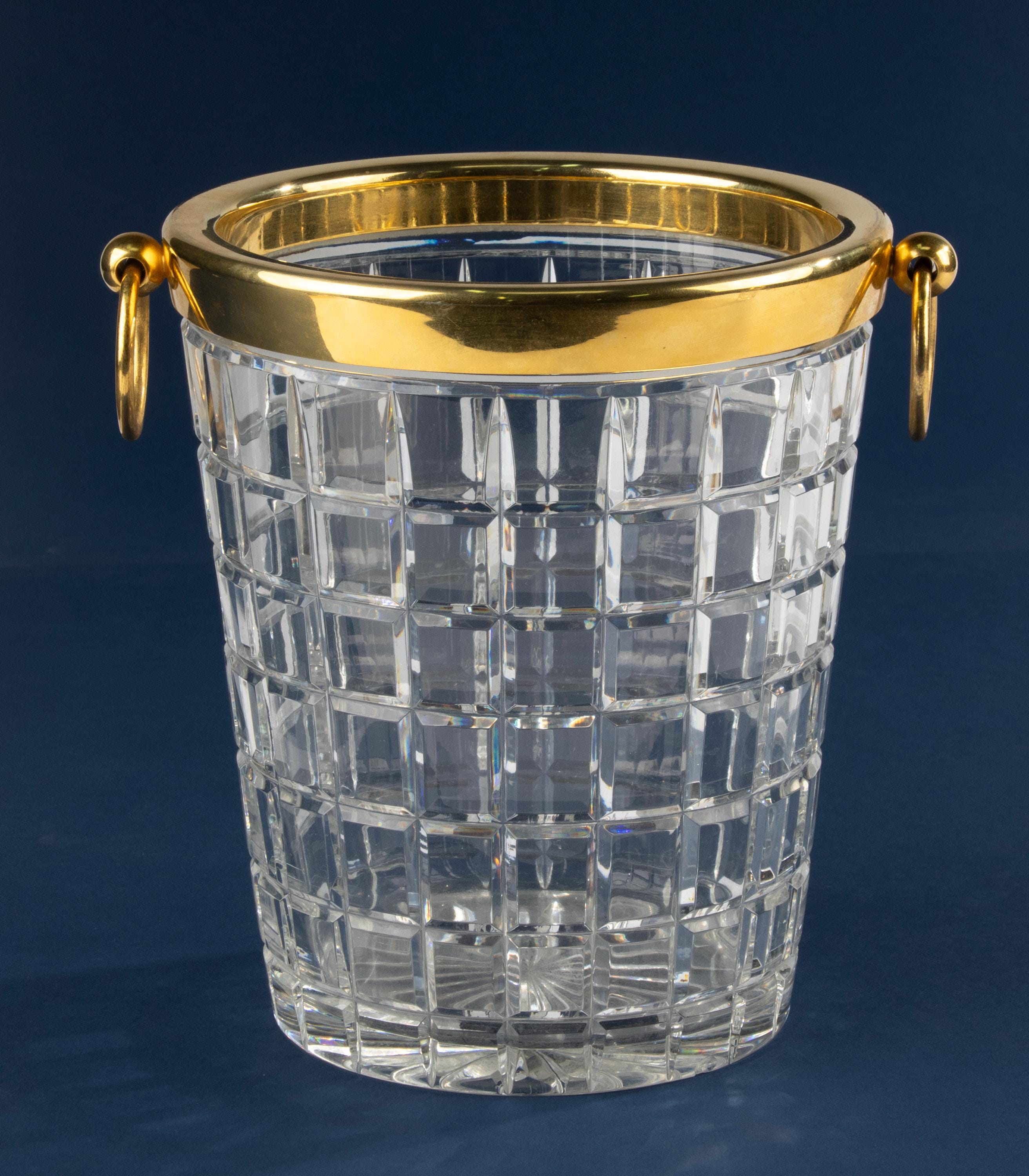 Large Crystal Wine Cooler - Val Saint Lambert - Etsy