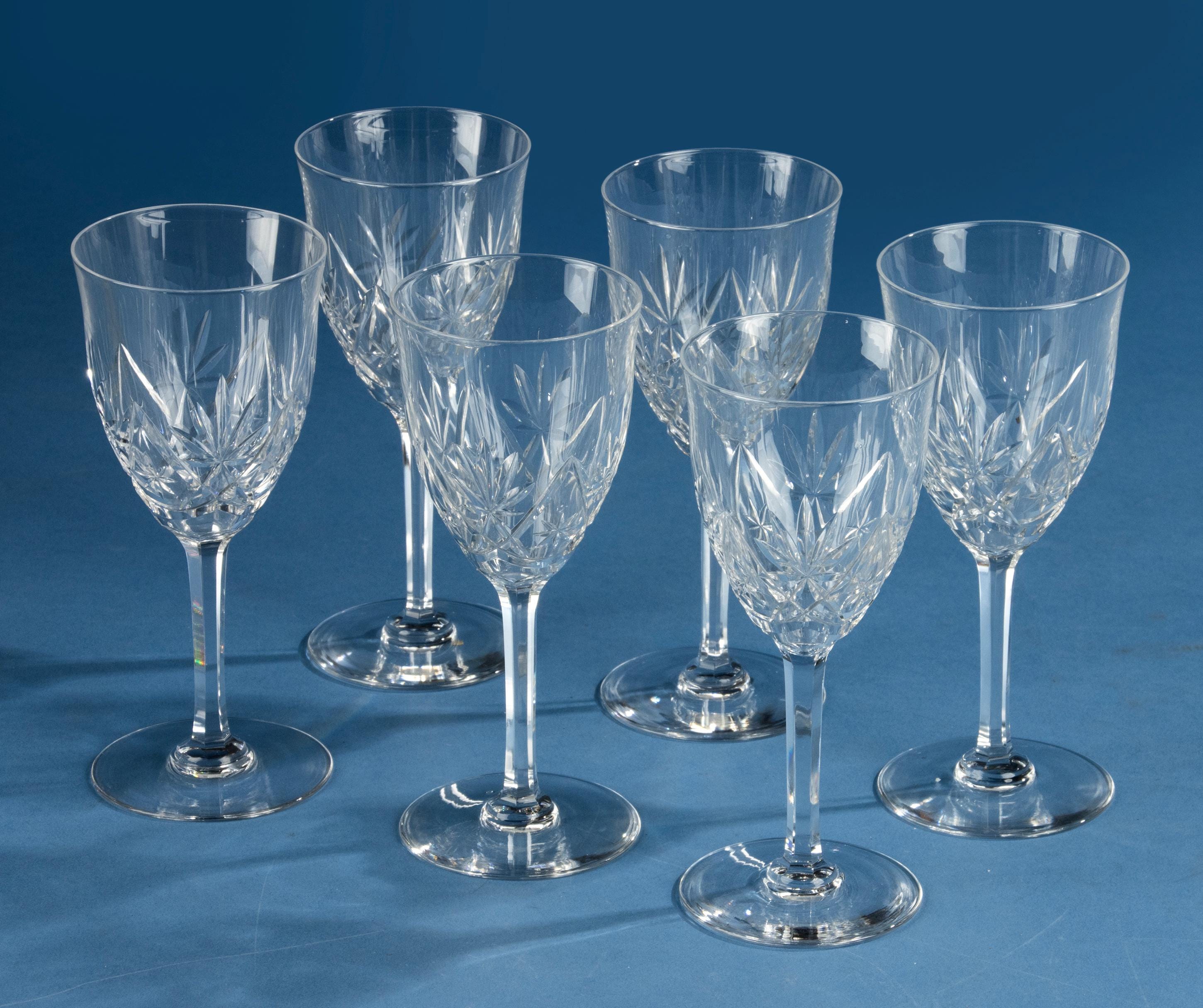 Set of 6 Wine Glasses - Val Saint Lambert - Werner Serge - Etsy