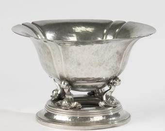 Antique Bowl - Hammered Pewter - Georg Nilsson