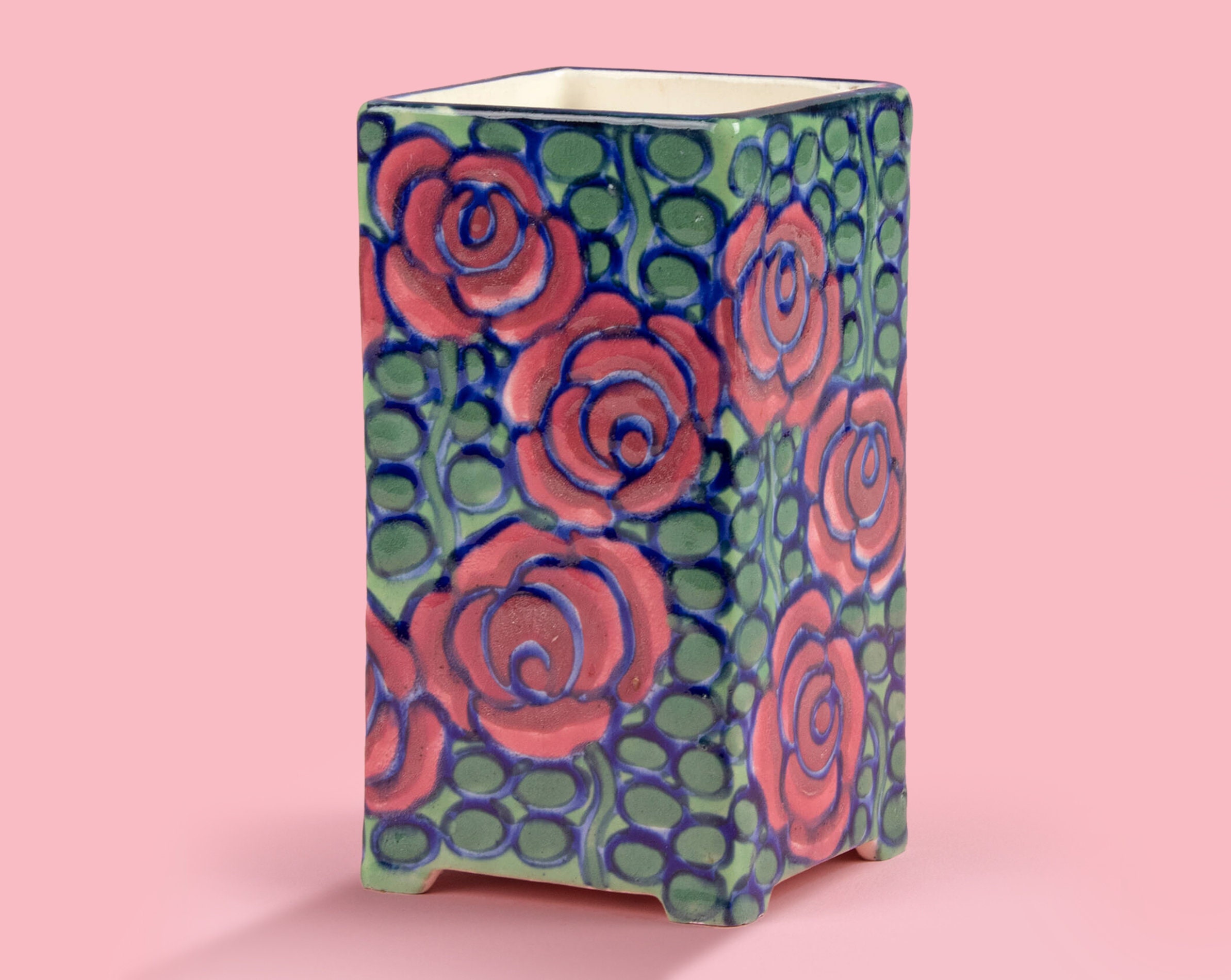 Porcelain Limoges Inkwell Art Deco With Birds Etsy