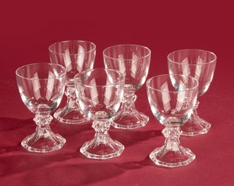 Set of 6 Liqueur Glasses - Val Saint Lambert - Yale
