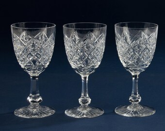 Set of 3 Crystal Wine Glasses - Baccarat - Lamartine