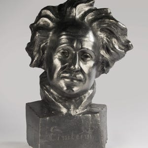 Large Vintage Sculpture - Albert Einstein