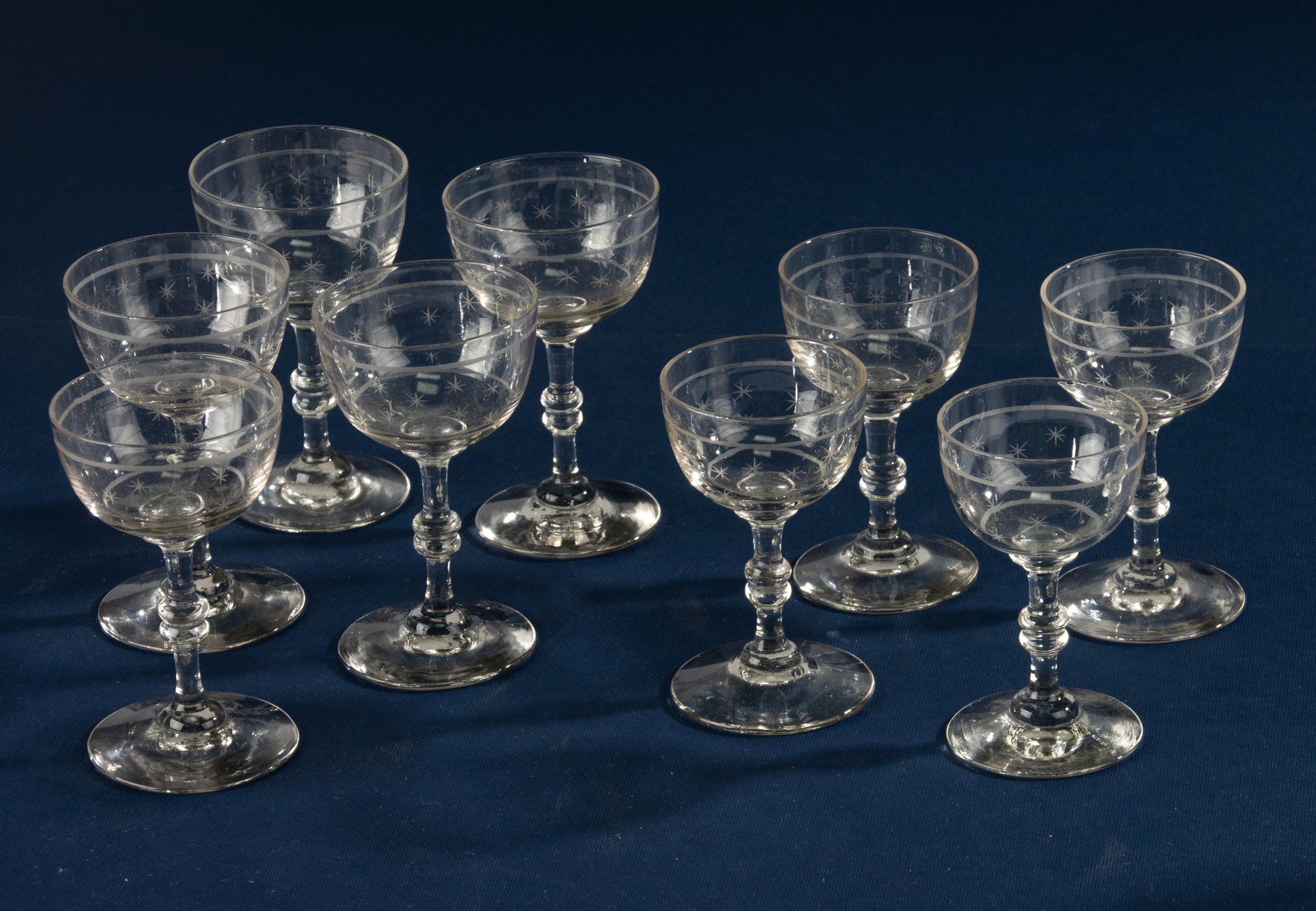 Set of 10 Small Antique Glasses - Etsy