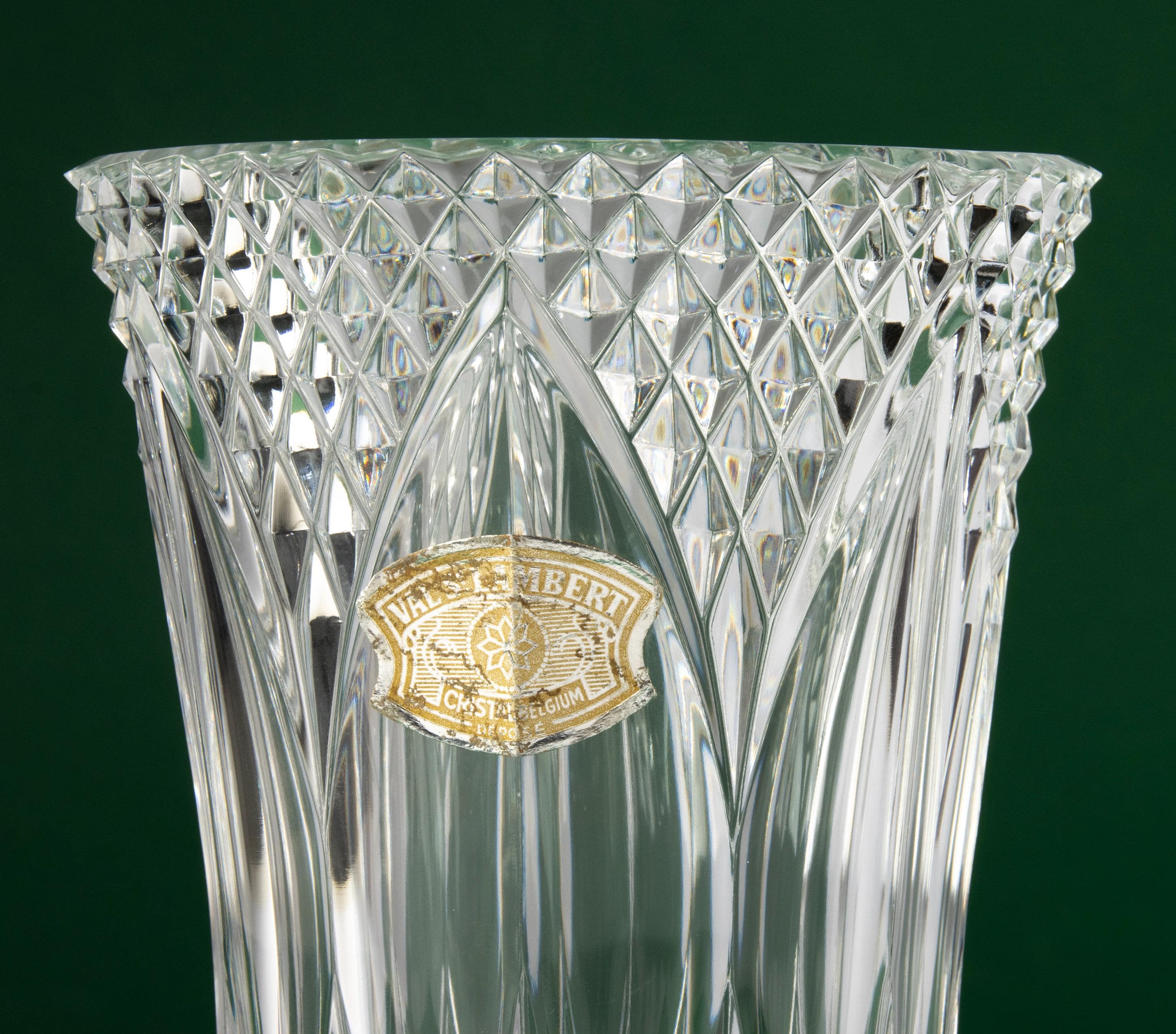 Vintage Crystal Vase - Val Saint Lambert - Etsy Hong Kong