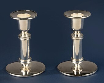 Set of 2 Vintage Silver-Plated Candlesticks