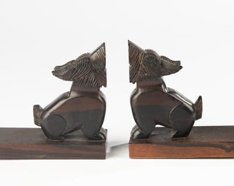 Set of 2 Vintage Bookends - Scottie Dogs