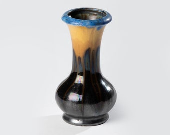 Art Deco Period Ceramic Blue Baluster Shaped Vase