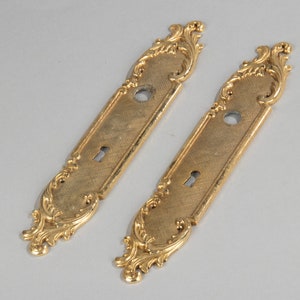 Set of Gilt Rococo Style Doorknob Back Plates