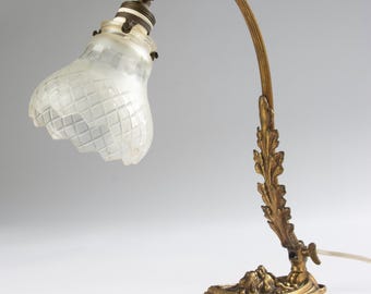 Bureau Lamp - Brons en Glas