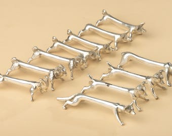 Set of 11 Silver-Plated Knife Rests - Art Deco - Animals