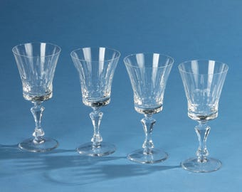 Set of 4 Crystal Wine Glasses