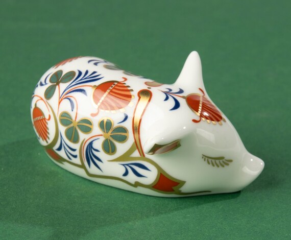 Paperweight - Royal Crown Derby - Little Pig - Etsy UK