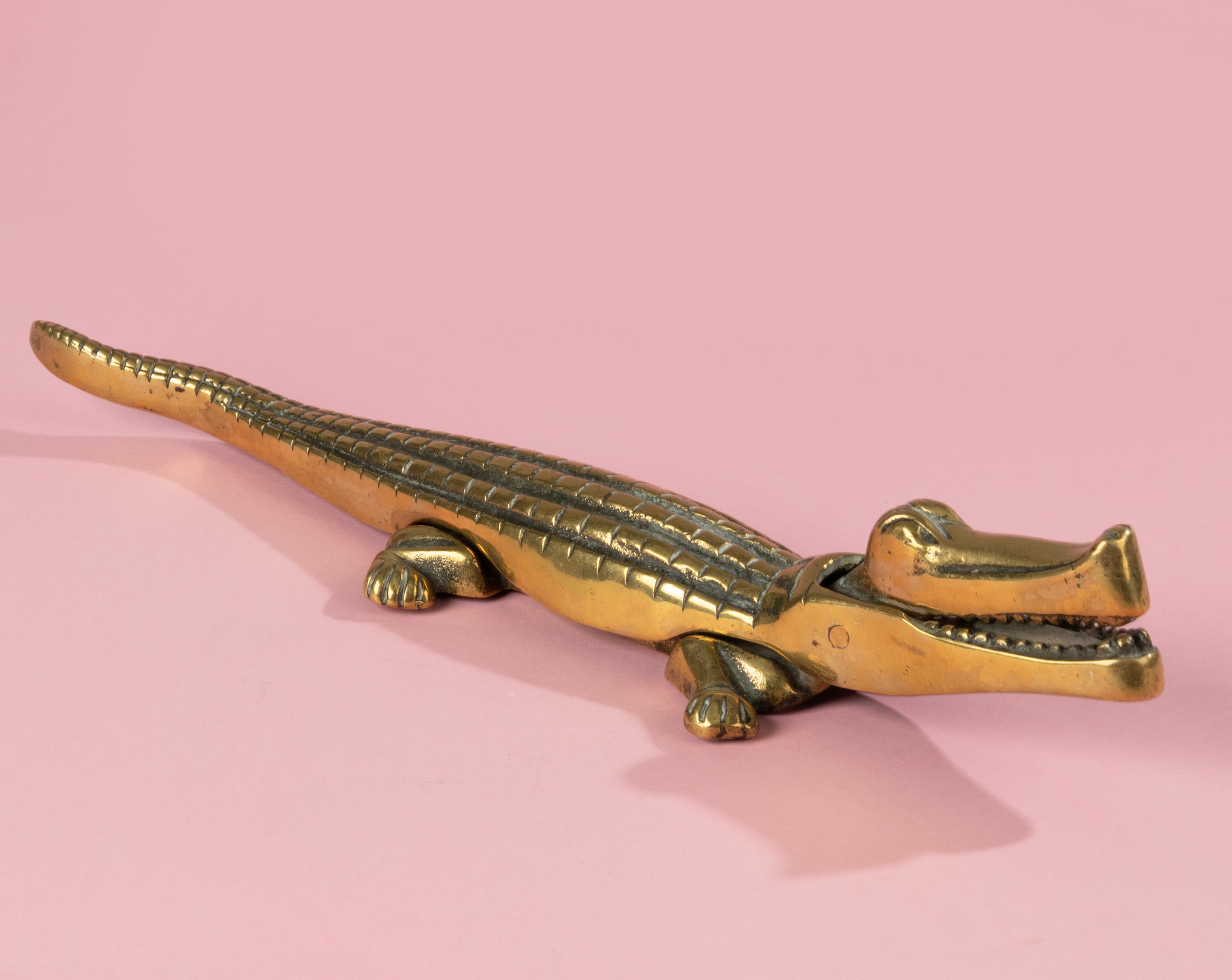 Vintage Brass Nutt Cracker - Crocodile - Etsy