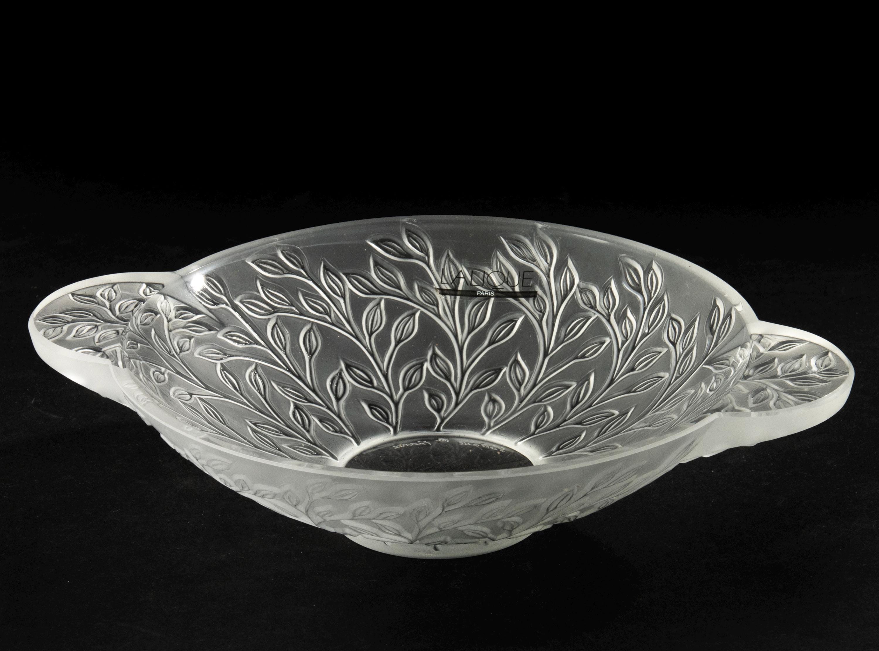 Crystal Serving Bowl - Lalique - Chevrefeuille - Etsy