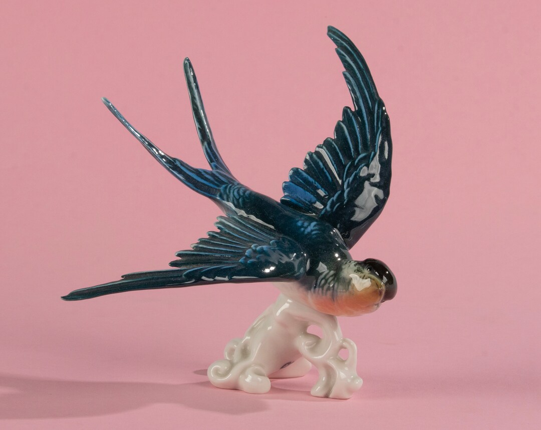 Porcelaine Figurine Bird Karl Ens Swallow Etsy