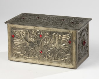 Antique Cookie Jar - Tin and Glass