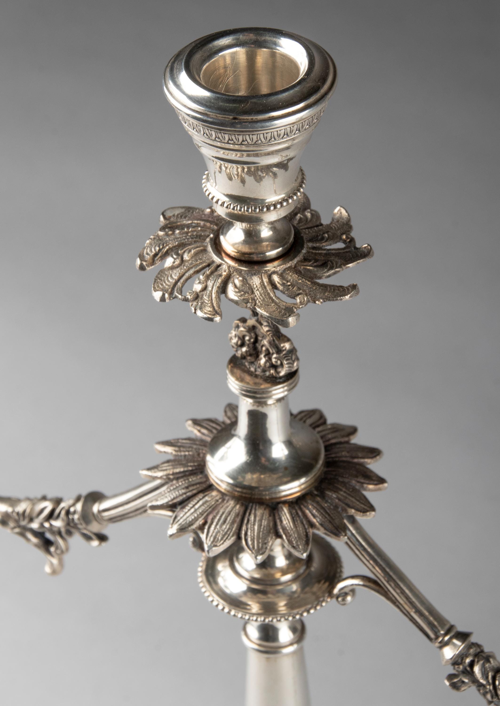 Set of Two Large Silver Candlesticks - 800 Silver - Etsy