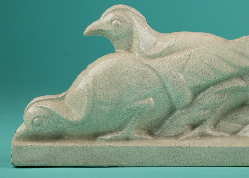 Art Deco Ceramic Statue/sculpturefigurine Pheasant by Fontinelle Etsy