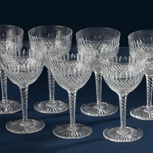 Set van 7 Grote Kristallen Wijnglazen