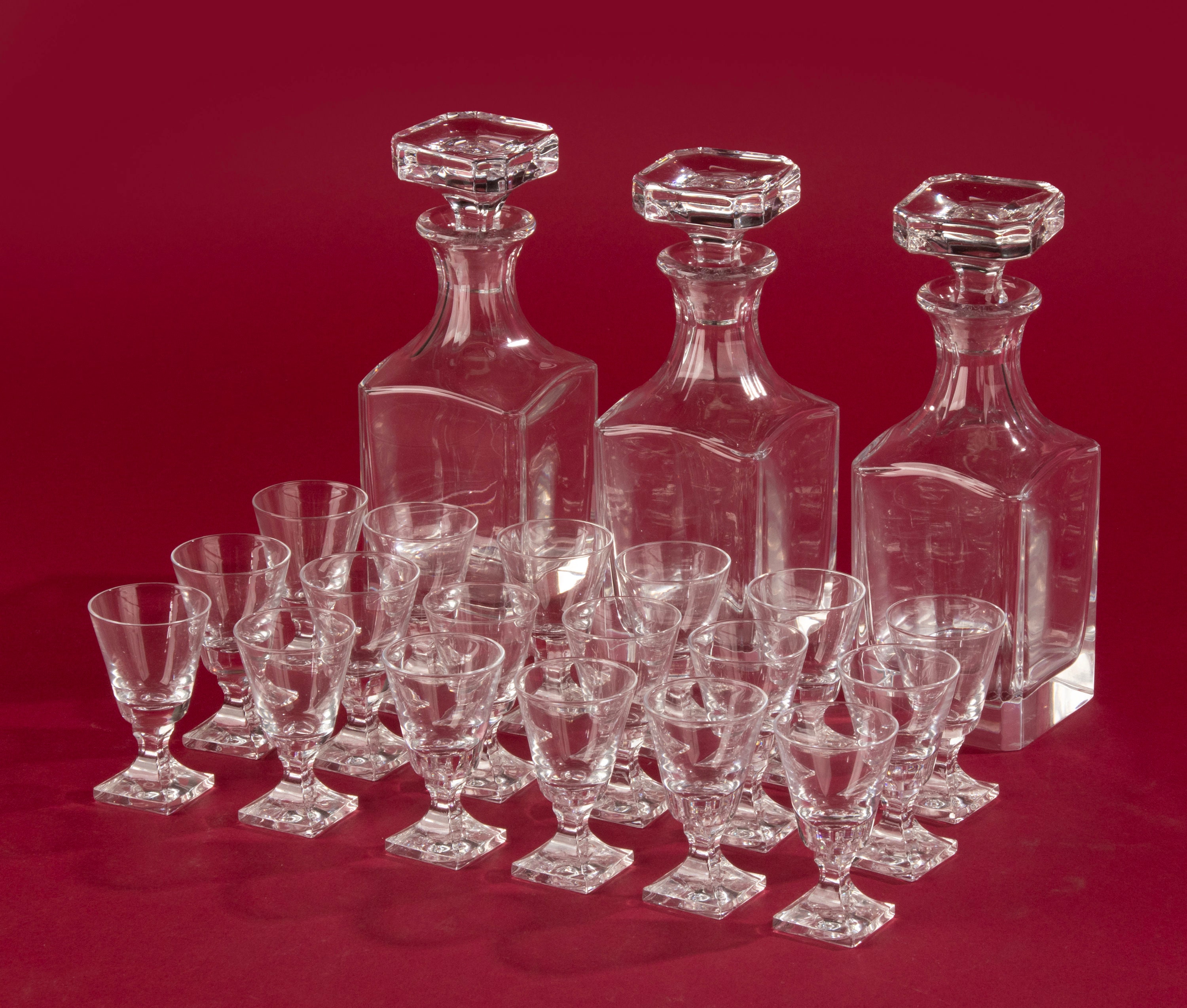 Antique Napoleon III Liqueur Cabinet - Sèvres Crystal - Cave à