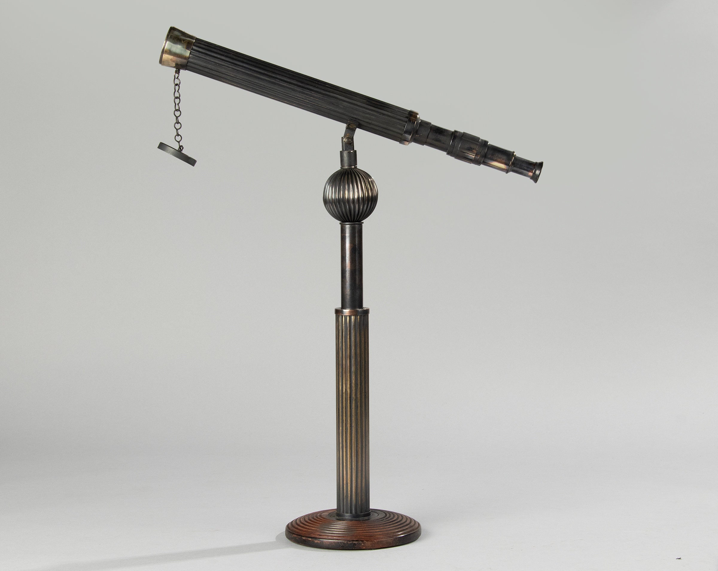 Vintage Copper Table / Desk Spyglass with Stand