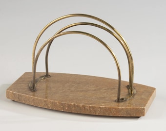 Letter rack - Art Deco - Marble and Brass
