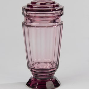 Juego de licores / ponches de cristal Art Deco de 6 piezas Val Saint Lambert imagen 4