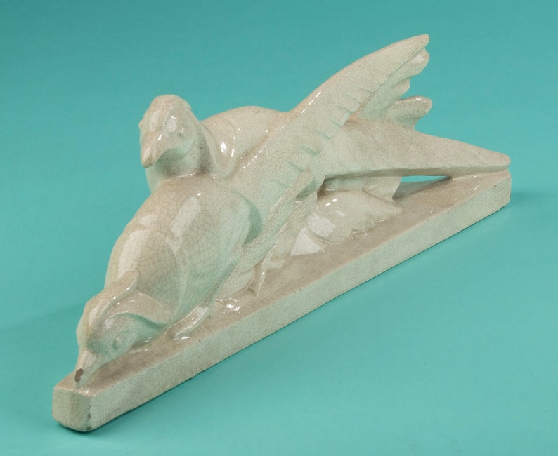 Art Deco Ceramic Statue/sculpturefigurine Pheasant by Fontinelle Etsy
