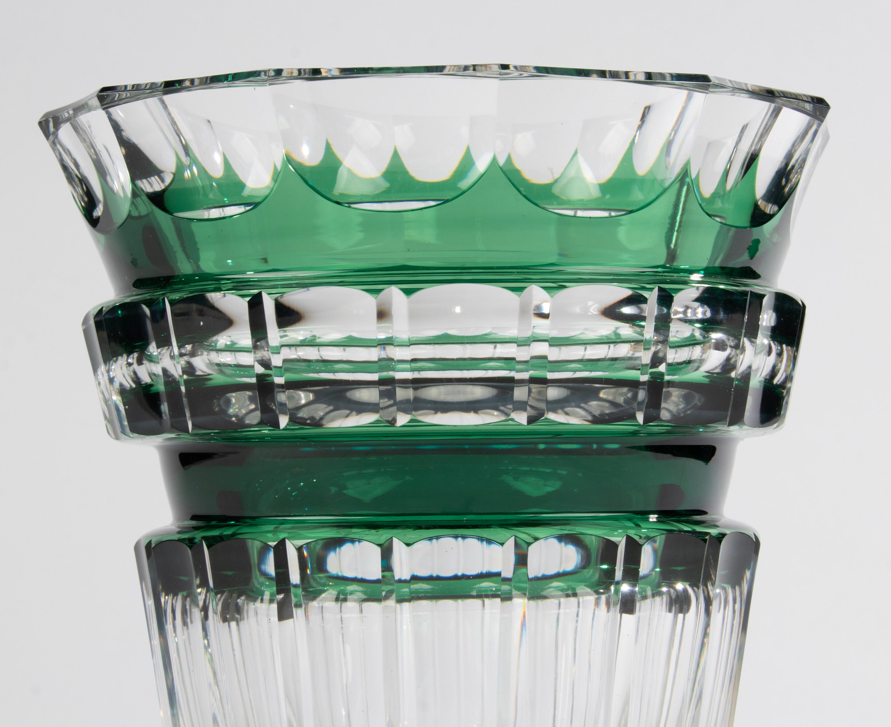 ヴァルサンランベール 花瓶 ヴァル・サン・ランベールのコバルトブルークリスタル花瓶「ユベール