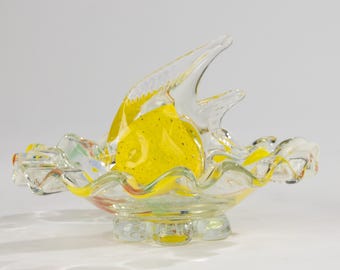 Antique Murano Glass Dish - Fish