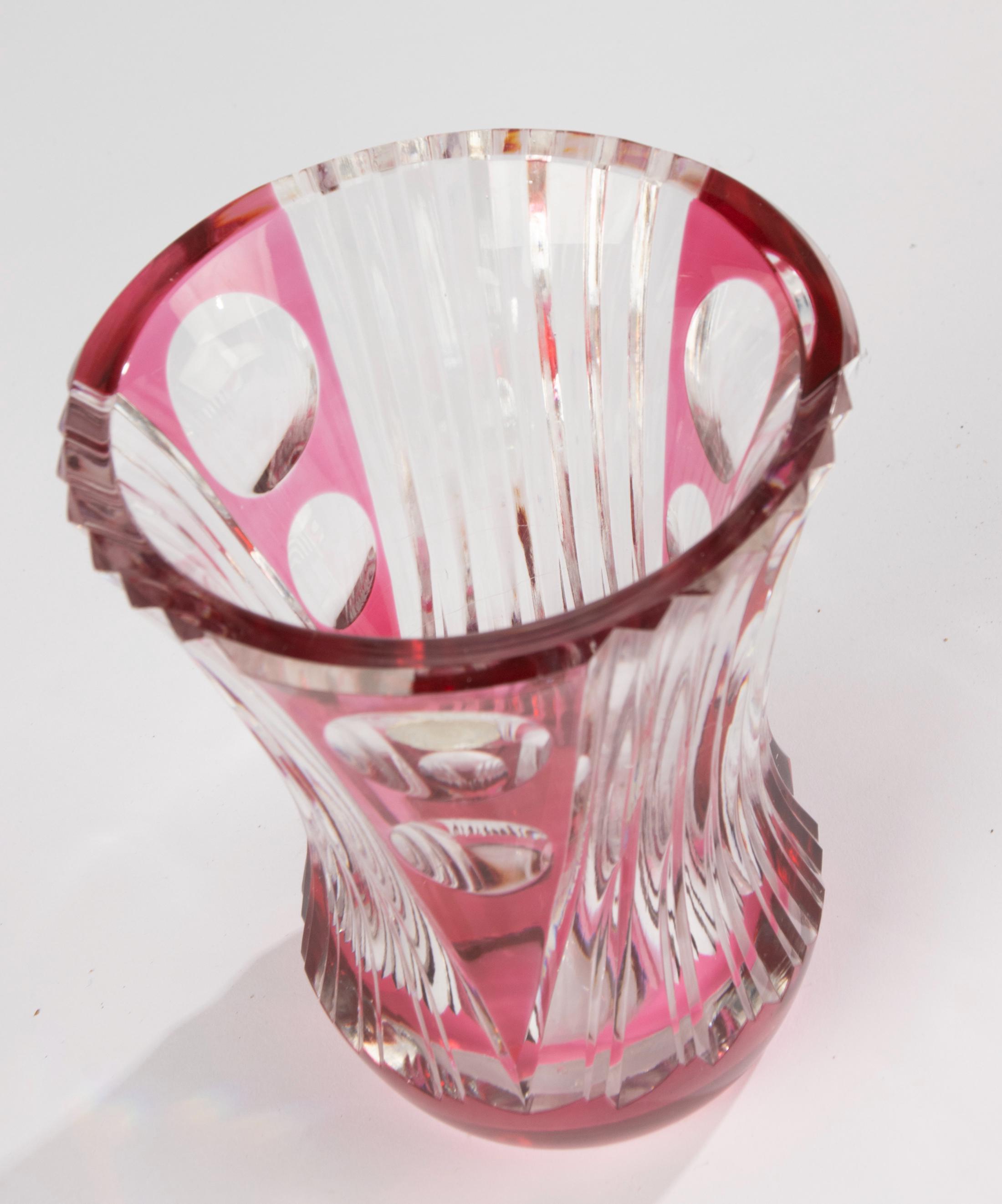 Vase - Val Saint Lambert - Crystal - Etsy