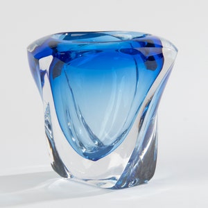 Mid Century Modern Crystal Vase - Val Saint Lambert