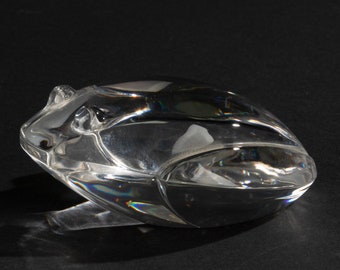 Crystal Paperweight - Frog - Val Saint Lambert