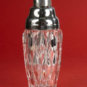 Vintage Cocktail Shaker - Silver Plated and Crystal