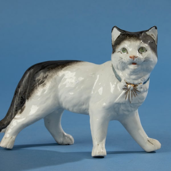 Antique Porcelain Cat Figurine