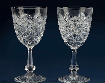 Set of 2 Large Crystal Wine Glasses - Baccarat - Lamartine