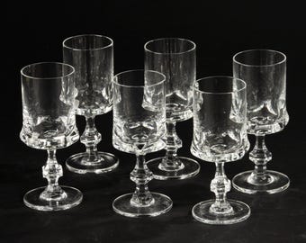 Set of 6 Small Wine Glasses - Crystal