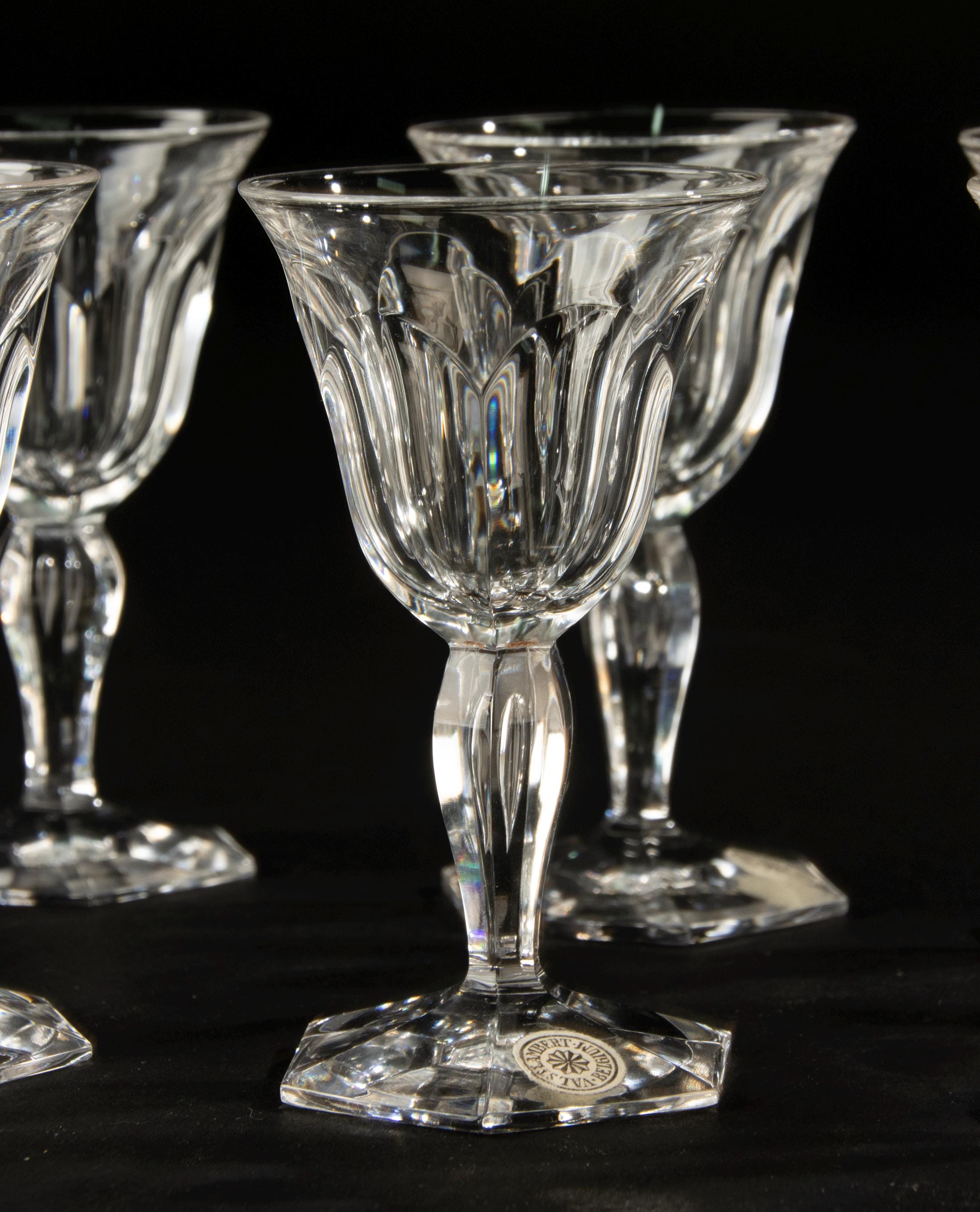 Set of 9 Liqueur Glasses - Val Saint Lambert - Crystal - Etsy
