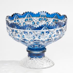 Large Antique Coupe - Val Saint Lambert - Crystal