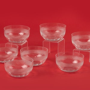 7-Piece Set Antique Crystal Bowls