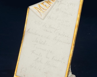 Antique Menu Card - Porcelain