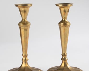 Set of 2 Vintage Copper Candlesticks
