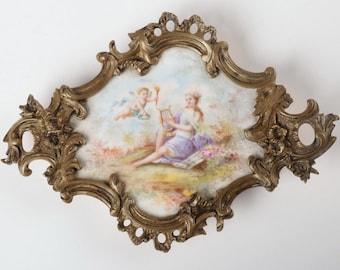 Antique Small Bowl - Porcelain and Bronze