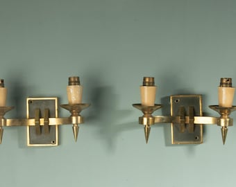 Set of 2 Vintage Wall Lamps - Brass