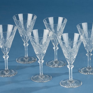 Juego de 6 copas pequeñas de cristal - Val Saint Lambert - Eurydice
