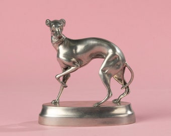 Antique Art Deco Statue / Portre Montre Pocket Watch Stand - Greyhound - Achille Gamba