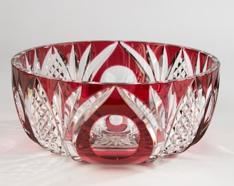 Large Bowl - Val Saint Lambert - Crystal - Unique Piece