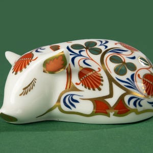 Royal Crown Derby Pig - Etsy UK